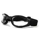 Bobster Crossfire mat zwarte, verstelbare motorbril - helder