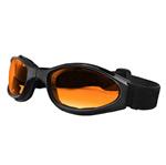 Bobster Crossfire mat zwarte, verstelbare motorbril - amber