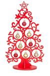 Kerstboom van hout Rood 30cm