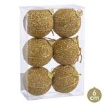 Kerstballen set 6 stuks Goud Ø 6 cm