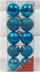 Kerstballen set 10 stuks Blauw Ø 5cm