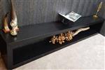 Zwarte Console tafel op maat Ferrero (Puuur) 140x40cm / MDF / Mat