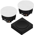 Sonos Amp Set met HiFi+ Plafondspeakers by Sonance Kleur: wit