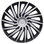 4-Delige Wieldoppenset Kendo 15-inch zilver/zwart