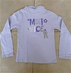 Lila Longsleeve met Fijne Glitterprint 110/116