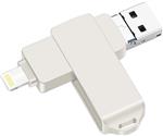 DrPhone FDS4 3 in 1 USB Flash Drive – USB Stick 256GB - Memory Stick – OTG -USB 3.0 – Lightning- Mic