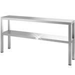 Rvs etagère 2 hoog 1700x350x700 mm