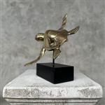 sculptuur, NO RESERVE PRICE - Turtle on a Stand Bronze Polished - 17 cm - Brons