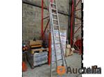 1 dubbele aluminium ladder van merk PERFECTY LADDERS, gevouwen hoogte 3m30