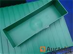Bak blauw met zijopening 800 x 600 x 310 mm, 47 bakken groene opbergruimte (APE 512)