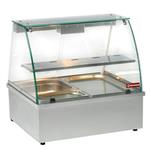 Warmvitrine, bain-marie 2x gn 1/1, panoramische | Diamond | VBE-211