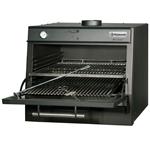 Houtskooloven-bbq, gn 1/1 + gn2/4 (75 kg/h)/zwart | Diamond | CBQ-075/BK