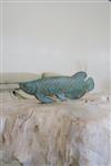 sculptuur, NO RESERVE PRICE - Sculpture, Arowana Fish Patinated - Bronze - 13 cm - Brons