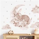 Muursticker Boho Sleeping Rabbit Sleeping Rabit