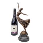 sculptuur, A grecefull dancer - 36 cm - Brons, Marmer