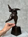 sculptuur, NO RESERVE PRICE - Voluptuous Dancing Lady Statue - Bronze - 26 cm - Brons