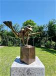 Beeldje - Jumping frog - Brons