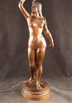 Anton Nelson (1880-1910) - Naakt - Lamp - Brons