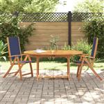 vidaXL Tuinstoelen inklapbaar 2 st massief acaciahout en textileen