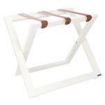 Bagagerek Roootz - Wit - met leren cognac banden - COMPACT