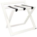 Bagagerek Roootz - Wit - met leren zwarte banden - COMPACT +