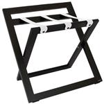 Bagagerek Roootz - Zwart - met leren witte banden - COMPACT +