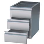 Ladenblok 3 laden gn 1/1 (tafel diepte 700 mm) | Diamond | CRB3