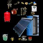 CV verwarming en tapwater zonneboiler 150L+ Prisma Pro 18 (met hygiëne boiler) 5 meter DN16 dubbel H