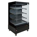 Warmte vitrine, zelfbediening, met glazen deur, op wielen - full black | Diamond | HAS08-P5