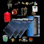 CV verwarming en tapwater zonneboiler 400L+ 3x Prisma Pro 18 (met hygiëne boiler) 5 meter DN16 dubbe