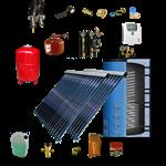 CV verwarming en tapwater zonneboiler 200L+2x Prisma Pro 18 (met hygiëne boiler) 5 meter DN16 dubbel