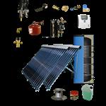 CV verwarming en tapwater zonneboiler 400L+ 2 x Prisma Pro 18 5 meter DN16 dubbel HT geïsoleerd flex