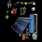 Tapwater zonneboiler 300L+ Prisma Pro 24 5 meter DN16 dubbel HT geïsoleerd flex rvs Schuin dak