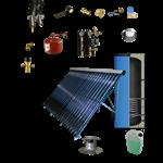 Tapwater zonneboiler 300L+ Prisma Pro 24 5 meter DN16 dubbel HT geïsoleerd flex rvs Plat dak