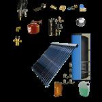 Tapwater zonneboiler 200L+ Prisma Pro 18 5 meter DN16 dubbel HT geïsoleerd flex rvs Schuin dak