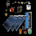 CV verwarming en tapwater zonneboiler 400L+ 3 x Prisma Pro 18 5 meter DN16 dubbel HT geïsoleerd flex