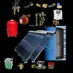 CV verwarming en tapwater zonneboiler 500L+ 2x Prisma Pro 18 (met hygiëne boiler) 5 meter DN16 dubbe