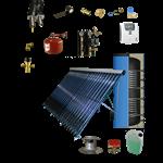 CV verwarming en tapwater zonneboiler 200L+ Prisma Pro 24 5 meter DN16 dubbel HT geïsoleerd flex rvs