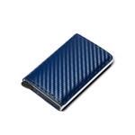 Portemonnee met RFID-creditcardhouder - Vintage leren aluminium etui met geldclip