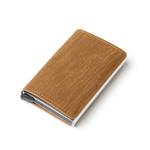 Portemonnee met RFID-creditcardhouder - Vintage leren aluminium etui met geldclip