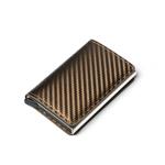 Portemonnee met RFID-creditcardhouder - Vintage leren aluminium etui met geldclip