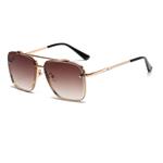 Gradient Sunglasses for Men - Metal Large Frame Luxury Sun Glasses UV400
