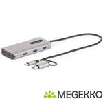 StarTech.com USB-C Multiport Adapter met Ingebouwde USB-C naar USB-A Dongle, Dual HDMI (4K30Hz/1080p