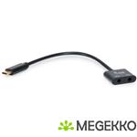Equip 133469 audio kabel 0,15 m USB C 2 x 3.5mm Zwart