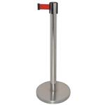 Bolero RVS afzetpaal met rood lint