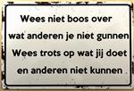 Reclamebord: Wees niet boos