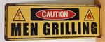 Men grilling reclamebord