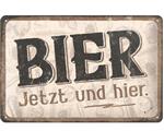 Bier Jetzt und hier reclamebord