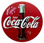 Rond reclamebord Coca-Cola