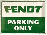 Fendt parking only reclamebord